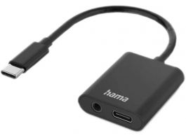 Hama FIC 2in1 USB Type-C / 3,5 mm Jack Audio adapter + Type-C töltő port (201534)